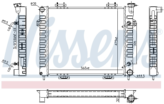 Radiator apa racire motor JEEP GRAND CHEROKEE I 5.2/5.9 intre 1992-1999 [1]