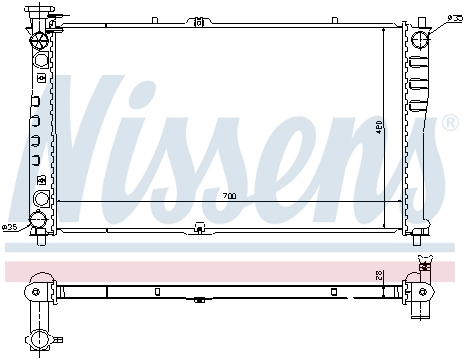 Radiator apa racire motor KIA CARNIVAL I, CARNIVAL II 2.5 intre 1999-2006 [1]