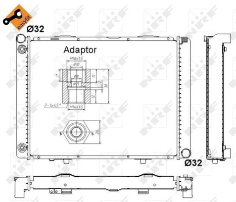Radiator apa racire motor MERCEDES 190 (W201) 2.5D 04.85-08.93 [1]