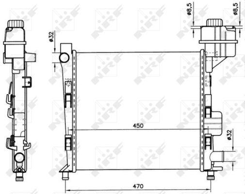 Radiator apa racire motor Mercedes Clasa A (W168) 1.4/1.6 intre 1997-2004 [1]