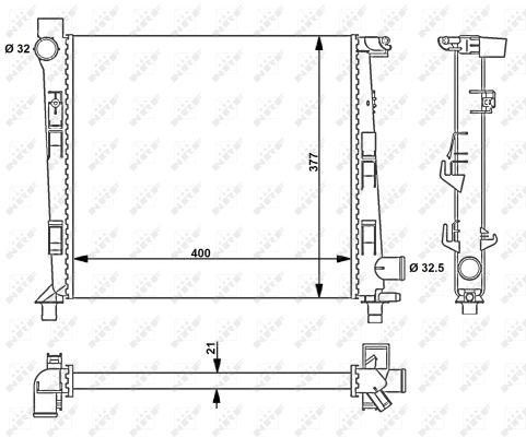 Radiator apa racire motor Mercedes Clasa A (W168) 1.4/1.6 intre 1997-2004 [1]