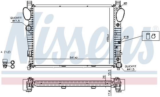 Radiator apa racire motor Mercedes Clasa S (W220) 2.8/3.2/3.7 intre 1998-2005 [1]