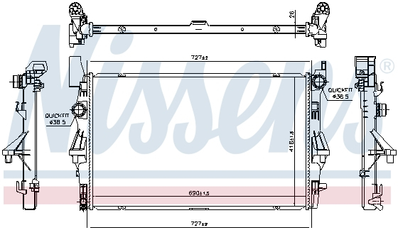 Radiator apa racire motor MERCEDES MARCO POLO CAMPER (W447), VITO MIXTO (W447), VITO TOURER (W447), VITO (W447) 1.6D dupa 2014 [1]