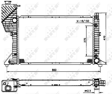 Radiator apa racire motor MERCEDES SPRINTER 2-T (901, 902), SPRINTER 3-T (903), SPRINTER 4-T (904) 2.3-2.9D intre 1995-2006 [1]