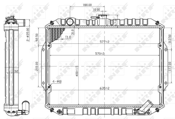 Radiator apa racire motor MITSUBISHI L 200 2.5D intre 1986-1996 [1]