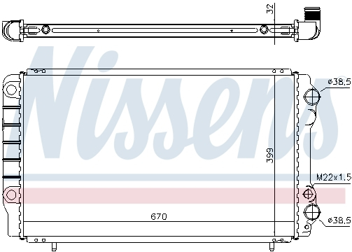 Radiator apa racire motor OPEL ARENA; RENAULT TRAFIC 2.1D/2.5D intre 1989-2001 [1]
