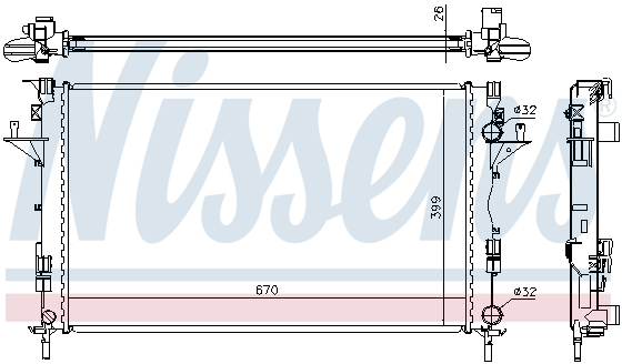 Radiator apa racire motor RENAULT ESPACE IV, LAGUNA II, VEL SATIS 1.9D/2.0/2.2D dupa 2001 [1]