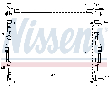 Radiator apa racire motor RENAULT GRAND SCENIC II, MEGANE II, SCENIC II 1.5D-2.0 dupa 2002 [1]