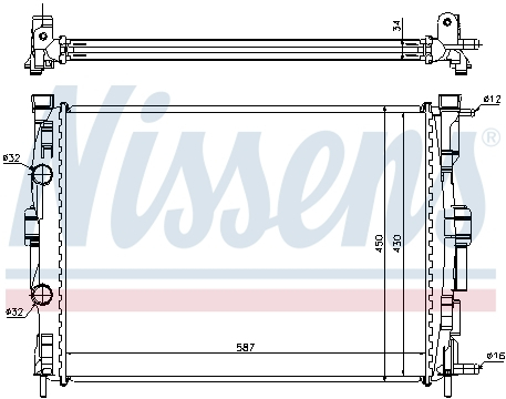 Radiator apa racire motor RENAULT GRAND SCENIC II, MEGANE II, SCENIC II 1.5D-2.0 dupa 2002 [1]