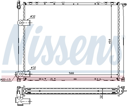 Radiator apa racire motor RENAULT SAFRANE I, SAFRANE II 2.0-2.5D intre 1992-2000 [1]