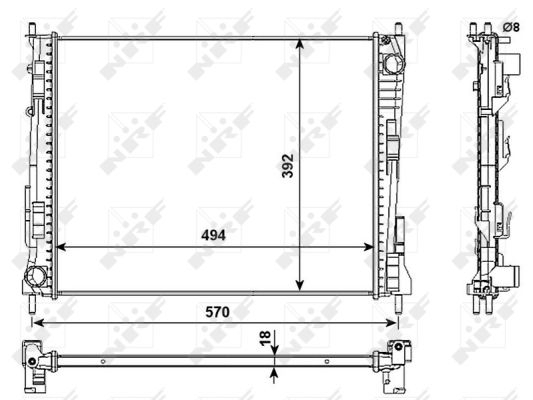 Radiator apa racire motor RENAULT TWINGO II, WIND 1.2/1.5D/1.6 dupa 2007 [1]