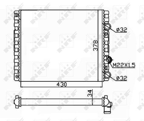 Radiator apa racire motor SEAT AROSA; VW LUPO, POLO 1.0-1.9D intre 1994-2005 [1]