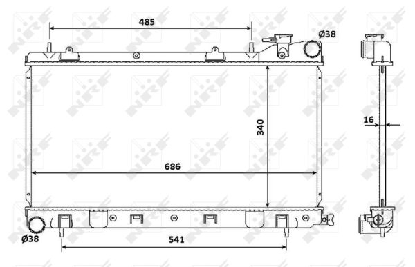 Radiator apa racire motor SUBARU FORESTER, IMPREZA 1.6/2.0 intre 1998-2002 [1]