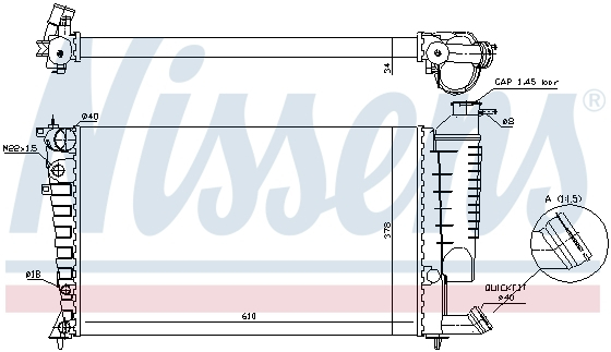 Radiator apa racire motor (transmisie automata) CITROEN XSARA; PEUGEOT 306 1.6/1.8/2.0 intre 1993-2002 [1]