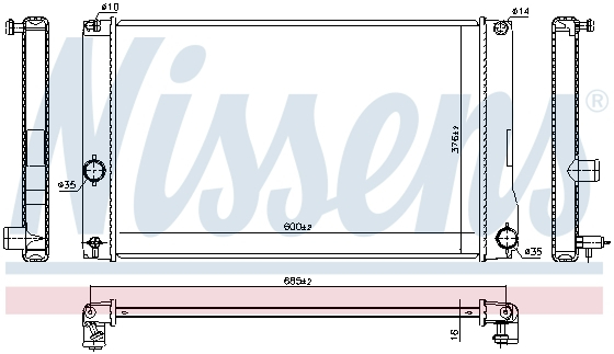 Radiator apa racire motor (transmisie automata) LEXUS CT; TOYOTA AURIS, PRIUS, PRIUS PLUS 1.8H dupa 2008 [1]