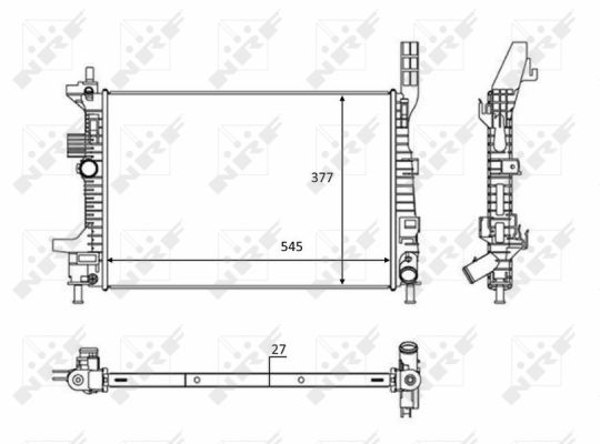Radiator apa racire motor (transmisie automata/manuala) FORD C-MAX II, FOCUS III, GRAND C-MAX, KUGA II, TOURNEO CONNECT V408, TRANSIT CONNECT, TRANSIT CONNECT V408 1.5D/1.6D dupa 2010 [1]