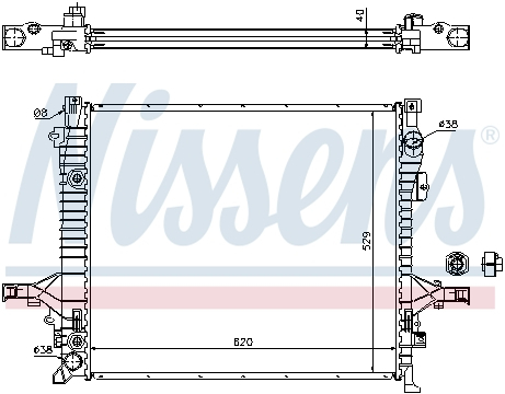 Radiator apa racire motor (transmisie automata/manuala) VOLVO XC90 I 2.4D-4.4 intre 2002-2014 [1]
