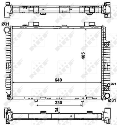 Radiator apa racire motor (transmisie automata) Mercedes Clasa C T-MODEL (S202), C (W202), CLK (A208), CLK (C208), E T-MODEL (S210), E (W210) 1.8-2.3 intre 1993-2003 [1]