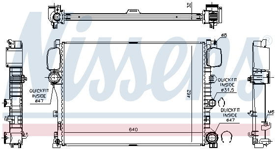 Radiator apa racire motor (transmisie automata) Mercedes Clasa S (C216), S (W221) 4.0D/4.7/5.5 intre 2005-2013 [1]