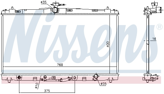 Radiator apa racire motor (transmisie automata) TOYOTA CAMRY 3.5 intre 2011-2017 [1]