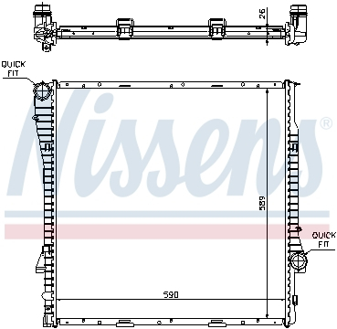 Radiator apa racire motor (transmisie manuala) BMW X5 (E53) 3.0/3.0D intre 2000-2006 [1]