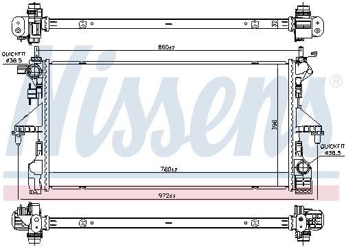 Radiator apa racire motor (transmisie manuala) CITROEN JUMPER; PEUGEOT BOXER 2.0D/2.2D dupa 2015 [1]