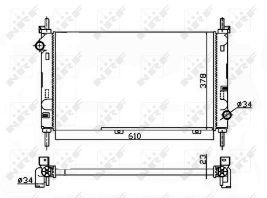 Radiator apa racire motor (transmisie manuala) FORD COUGAR, MONDEO I, MONDEO II 1.6-2.5 intre 1993-2001 [1]