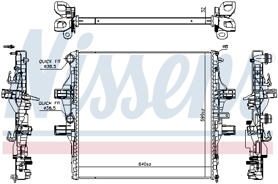 Radiator apa racire motor (transmisie manuala) IVECO DAILY CITYS, DAILY LINE, DAILY TOURYS, DAILY V, DAILY VI 3.0CNG/3.0D dupa 2011 [1]
