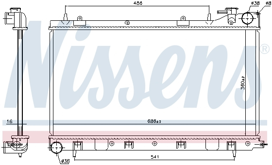 Radiator apa racire motor (transmisie manuala) SUBARU FORESTER 2.5 intre 2003-2005 [1]