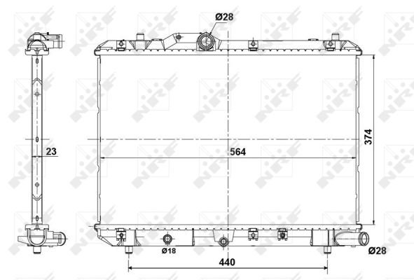 Radiator apa racire motor (transmisie manuala) SUZUKI SWIFT III 1.3D dupa 2005 [1]