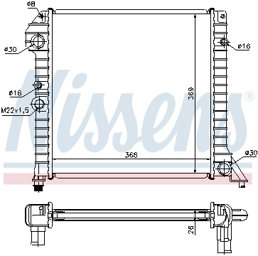 Radiator apa racire motor VOLVO 440 K, 460 L, 480 E 1.6-2.0 intre 1986-1996 [1]