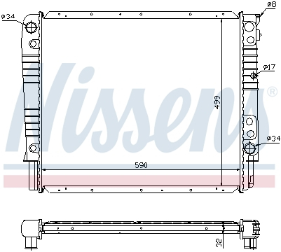 Radiator apa racire motor VOLVO 940, 940 II 2.0/2.3 intre 1990-1998 [1]