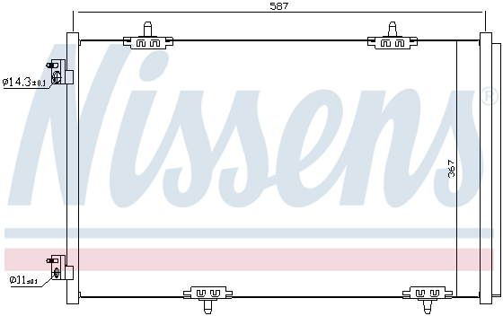 Radiator clima AC cu uscator CITROEN C-ELYSEE; PEUGEOT 301 1.2-1.6LPG dupa 2012 [1]