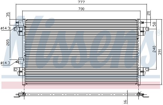 Radiator clima AC RENAULT CLIO II, LAGUNA II, VEL SATIS 1.6-3.5 dupa 2000 [1]