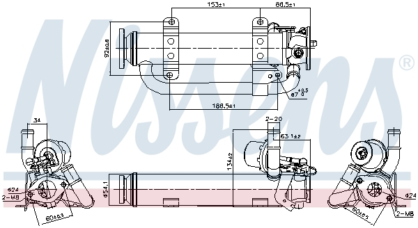 Radiator EGR potrivit AUDI A3; SEAT ALTEA, ALTEA XL, LEON, TOLEDO III; SKODA OCTAVIA II; VW GOLF V, JETTA III, PASSAT B6, TOURAN 2.0D 08.05- [3]