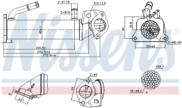 Radiator EGR potrivit FORD RANGER, TRANSIT, TRANSIT V363 2.2D/3.2D 04.11- [3]