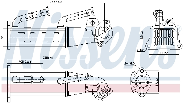Radiator EGR potrivit FORD TRANSIT; LAND ROVER DEFENDER 2.2D/2.4D 10.06-02.16 [1]