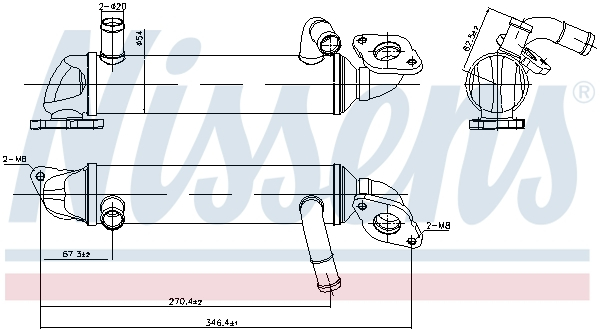 Radiator EGR potrivit VW CRAFTER 30-35, CRAFTER 30-50 2.5D 04.06-05.13 [3]