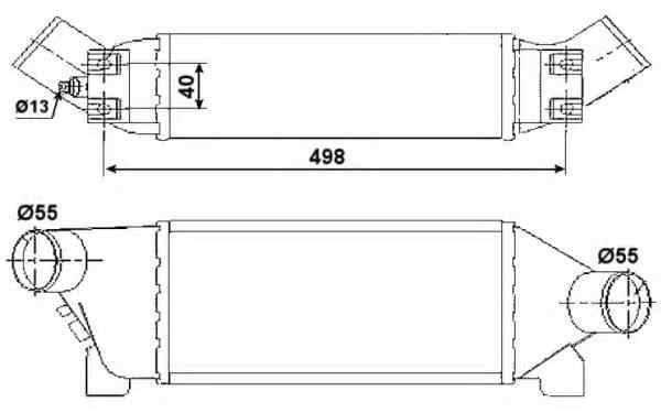 Radiator intercooler FORD TRANSIT bus (FD_ _, FB_ _, FS_ _, FZ_ _, FC_ _) NRF 30259 [1]