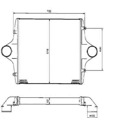 Radiator intercooler MAN F 90 Unterflur NRF 309015 [1]