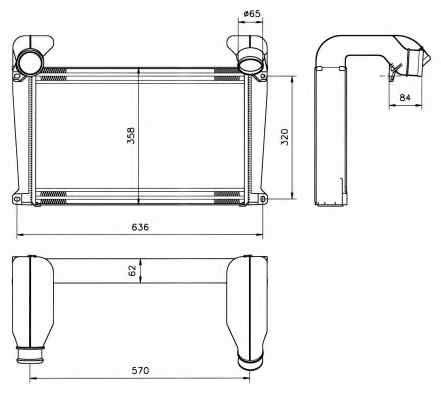 Radiator intercooler MAN L 2000 NRF 30099 [1]