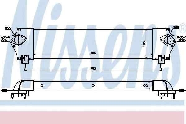 Radiator intercooler NISSAN QASHQAI / QASHQAI +2 (J10, JJ10) NISSENS 96580 [1]
