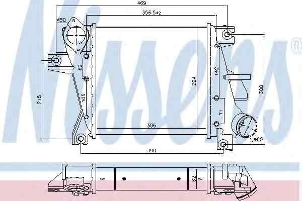 Radiator intercooler NISSAN X-TRAIL (T30) NISSENS 96407 [1]