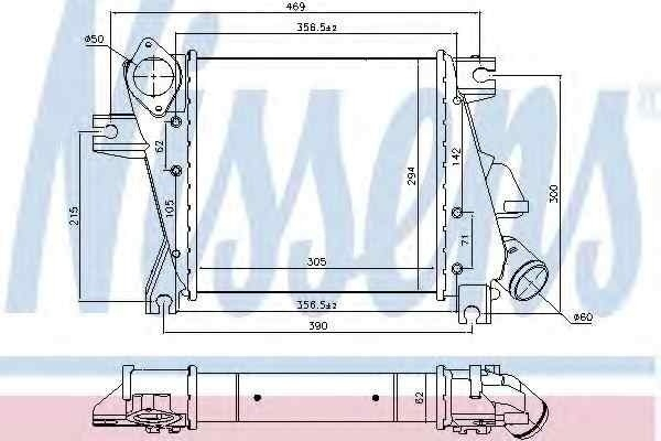 Radiator intercooler NISSAN X-TRAIL (T30) NISSENS 96527 [1]