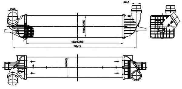 Radiator intercooler RENAULT LAGUNA III Grandtour (KT0/1) NRF 30312 [1]