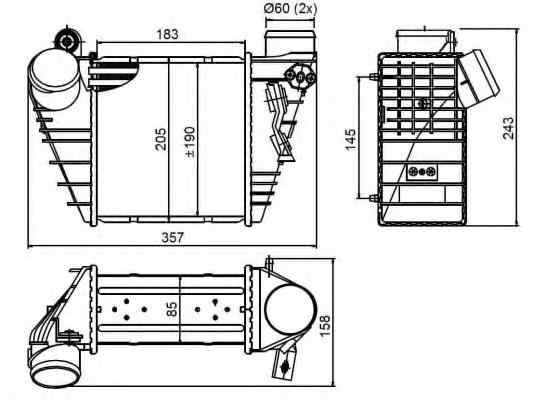 Radiator intercooler SKODA OCTAVIA (1U2) NRF 30847 [1]