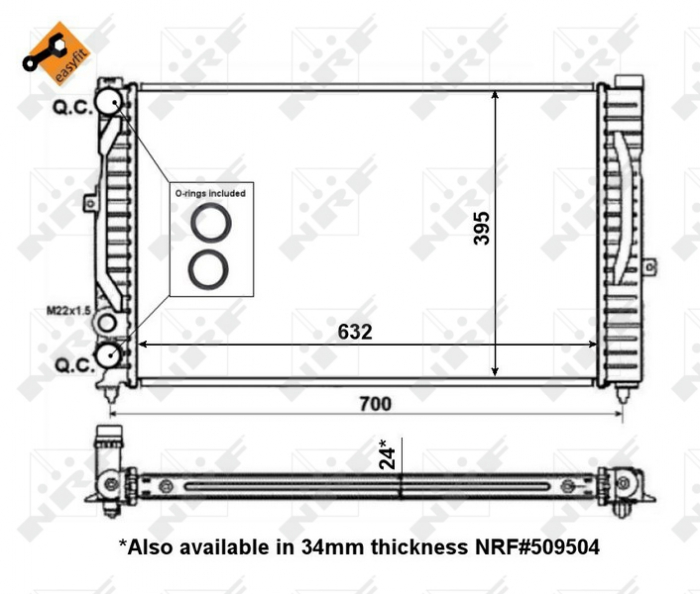 Radiator motor (Manual, cu elemente montaj) potrivit AUDI A4 B5, A6 C5; SKODA SUPERB I; VW PASSAT B5, PASSAT B5.5 1.6-2.3 -03.08 [1]