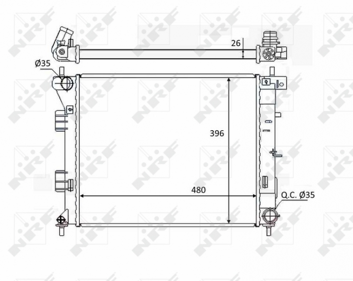 Radiator motor (Manual) potrivit HYUNDAI ELANTRA V, I30; KIA CEE'D, PRO CEE'D 1.4D/1.6/1.6D [1]