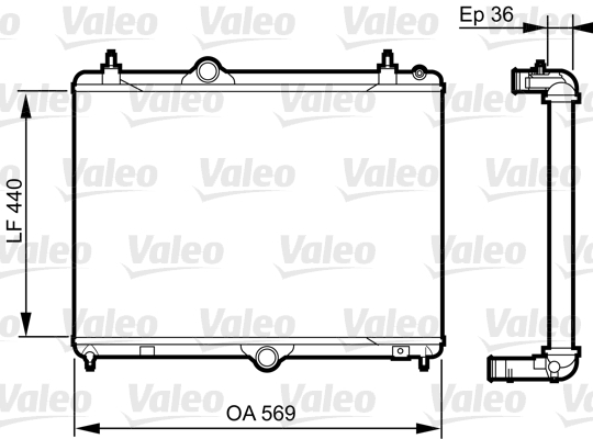 Radiator motor potrivit CITROEN C5 III; PEUGEOT 508 I 1.6/1.6D [1]