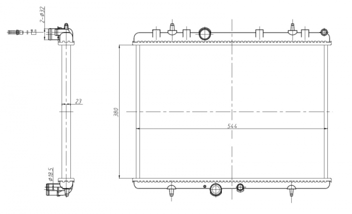 Radiator motor potrivit DS DS 4, DS 5; CITROEN BERLINGO, BERLINGO MULTISPACE, BERLINGO/MINIVAN, C2, C2 ENTERPRISE, C4, C4 GRAND PICASSO I, C4 GRAND PICASSO II, C4 I, C4 II 1.2-Electric [1]